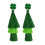 (4) St. Patrick\'s Green Tassel Earrings, 4-Leaf Clover Design 1