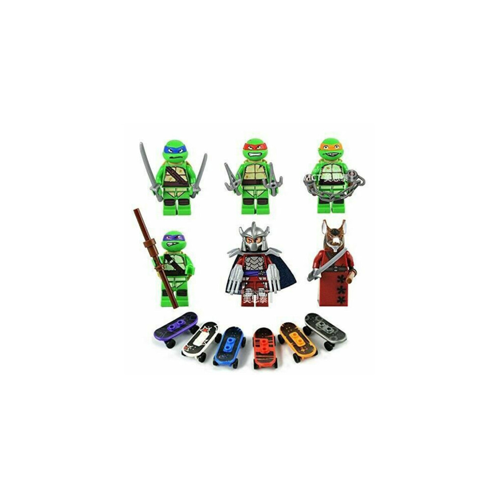 Enekio 6Pcs Teenage Mutant Ninja Turtles Fit Lego Minifigures Action Figure