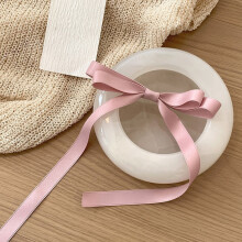 (Pink) Elegant Bow Hair Clips for Women - Thin/Thick Hair