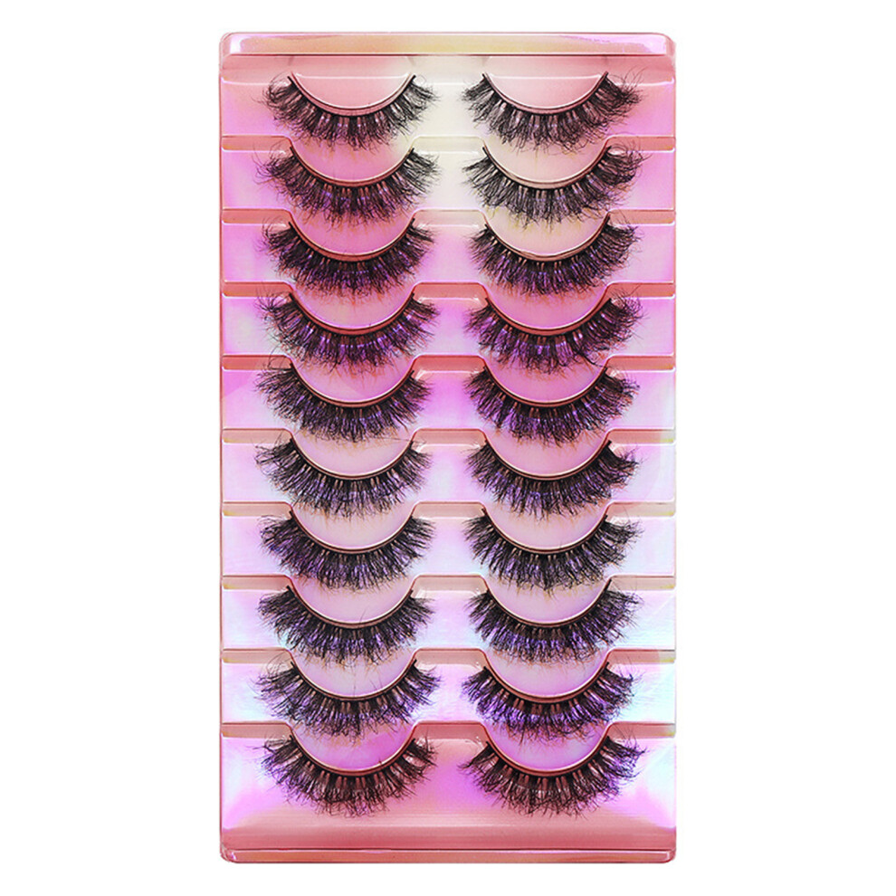Dachuang Beauty (203) 10 Pairs Wispy Fluffy Reusable Eyelashes