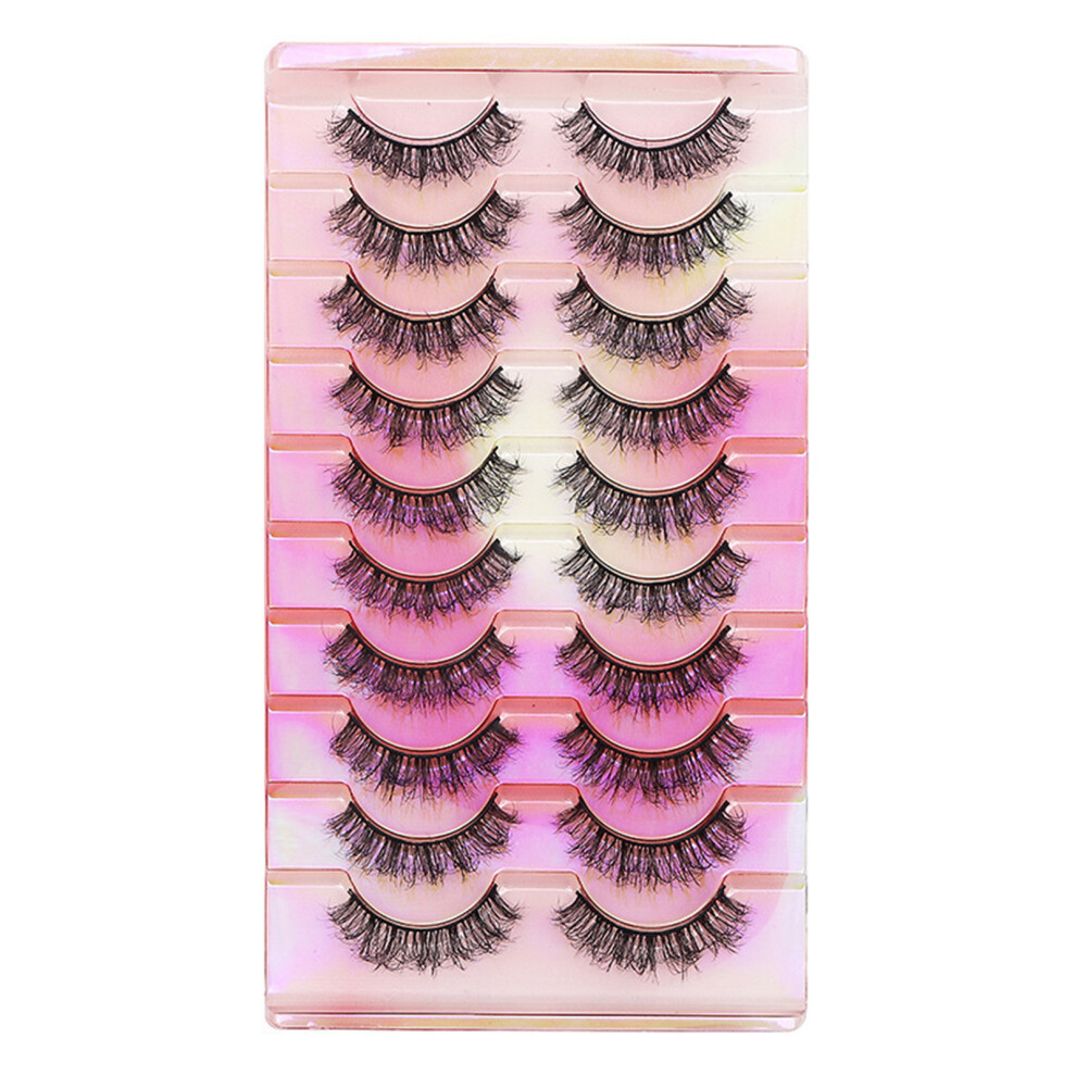 Dachuang Beauty (212) 10 Pairs Wispy Fluffy Reusable Eyelashes