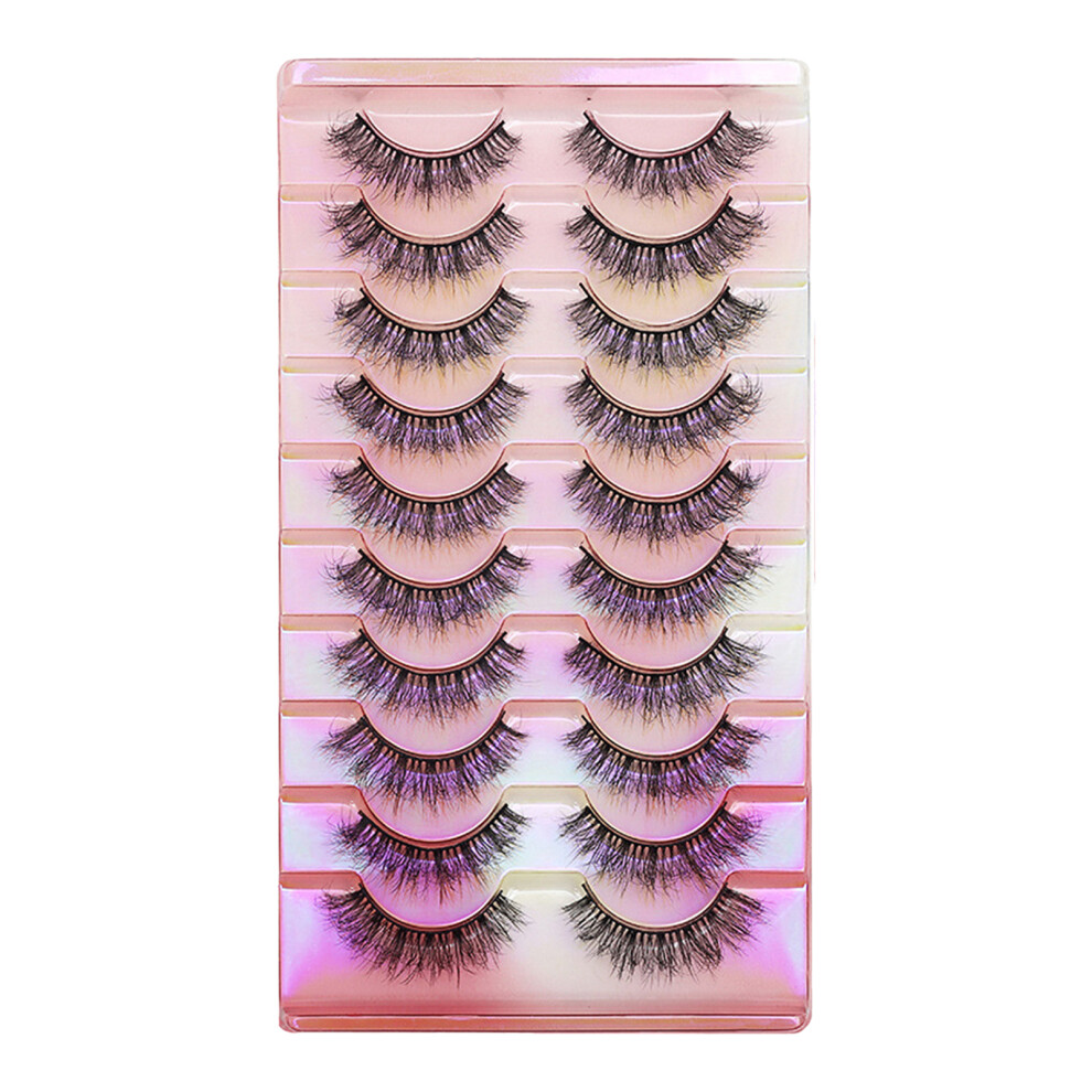 Reach-Tools (201) 10 Pairs Wispy Fluffy Reusable Fake Eyelashes