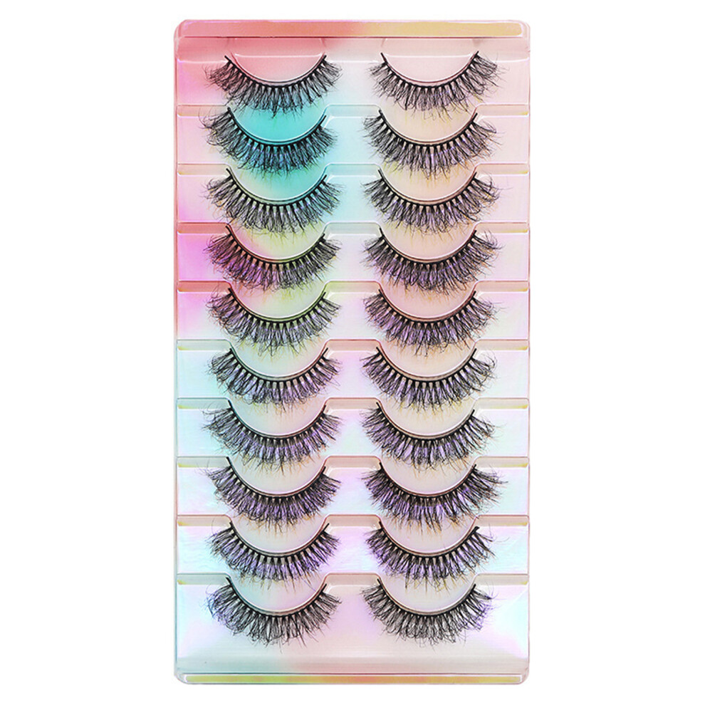 Dachuang Beauty (205) 10 Pairs Wispy Fluffy Reusable Eyelashes