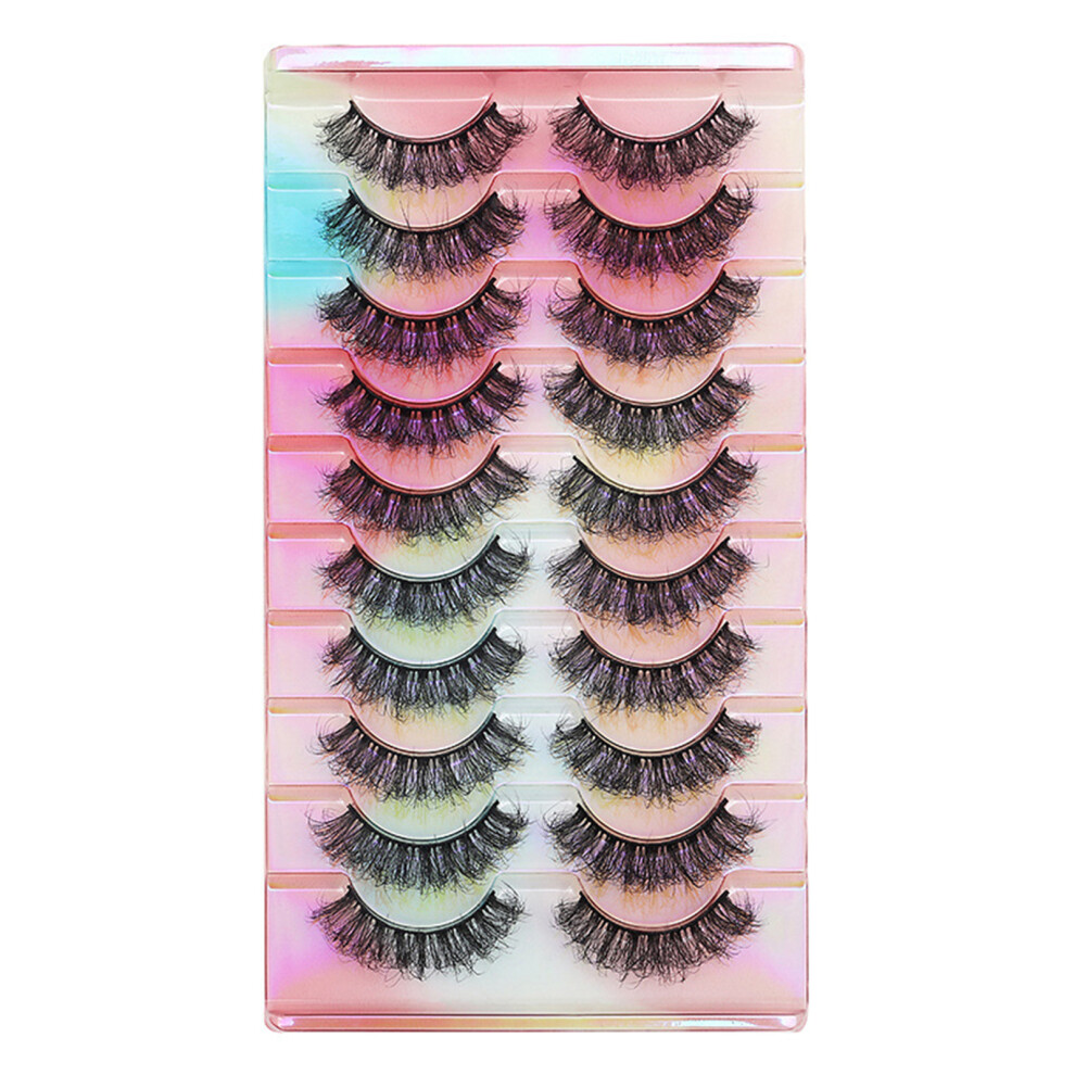 Dachuang Beauty (210) 10 Pairs Wispy Fluffy Reusable Eyelashes