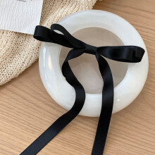 (Black) Elegant Bow Hair Clips for Women - Thin/Thick Hair