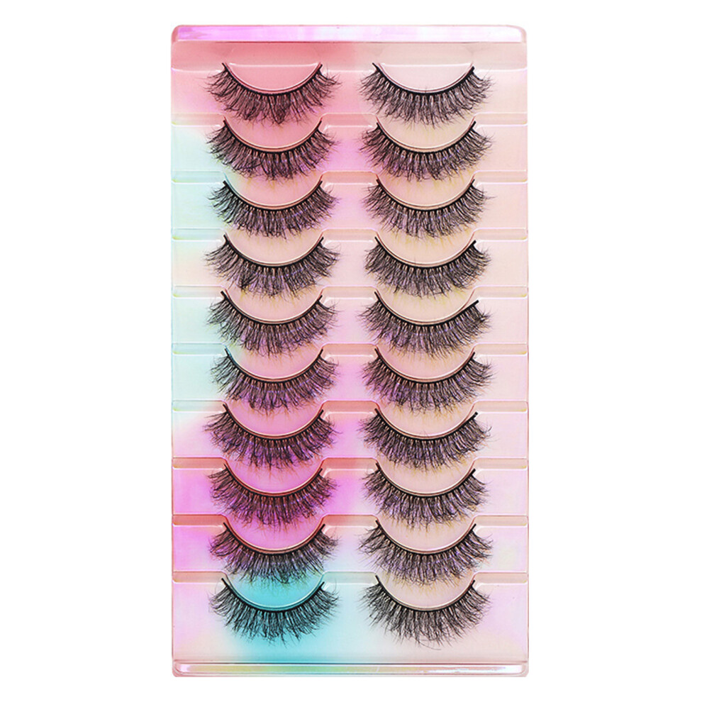 Dachuang Beauty (206) 10 Pairs Wispy Fluffy Reusable Eyelashes