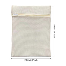 (Yellow, 20*30) Thickened Cotton Mesh Laundry Bag for Delicates