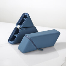 (Blue) Silicone Pencil Holder - Large Capacity Organizer