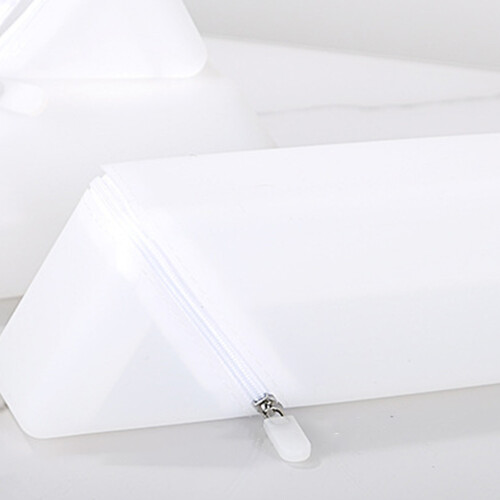(Clear White) Silicone Pencil Holder - Large Capacity Organizer 2
