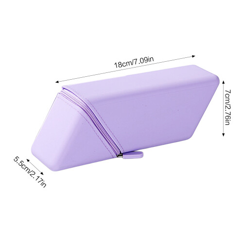 (Purple) Silicone Pencil Holder - Large Capacity Organizer 2
