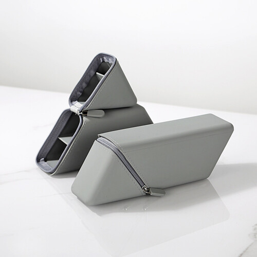 (Gray) Silicone Pencil Holder - Large Capacity Organizer 2