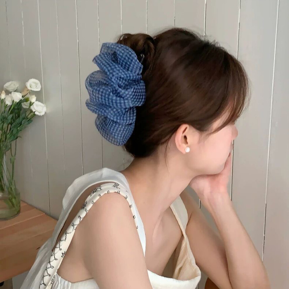 Dachuang Beauty Mesh Hair Claw Barrettes - Large Shark Clip Ponytail Holder