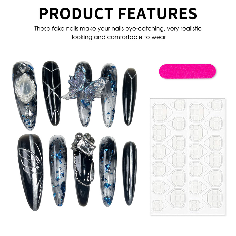 Dachuang Beauty (S) Sequin Fake Nails - Smooth Edge For Nail Art