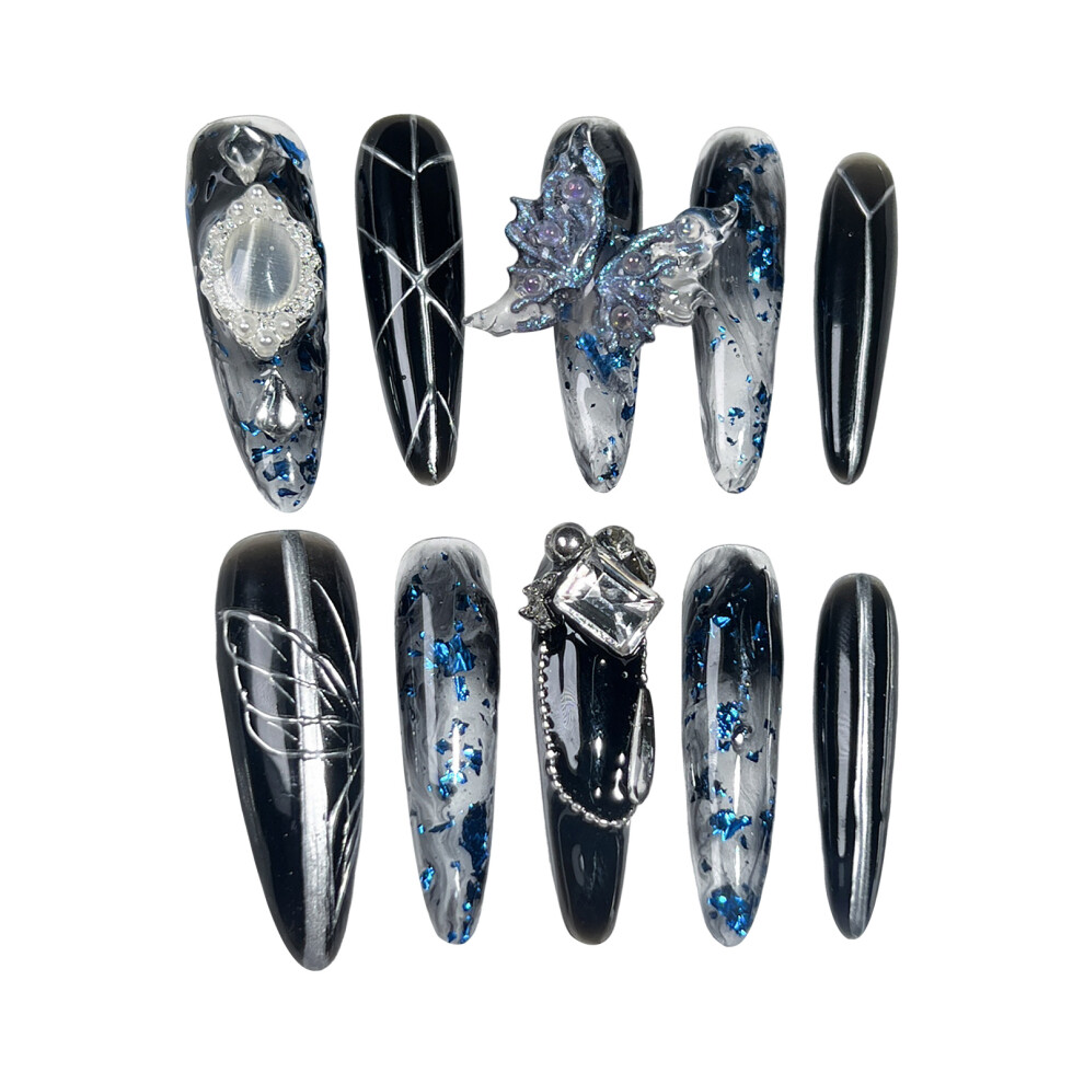 Dachuang Beauty (M) Sequin Fake Nails - Smooth Edge For Nail Art