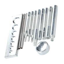 Edelstahl Druckknopf-Punzensatz zum Herstellen von Druckknöpfen für Leder-DIY-Werkzeug