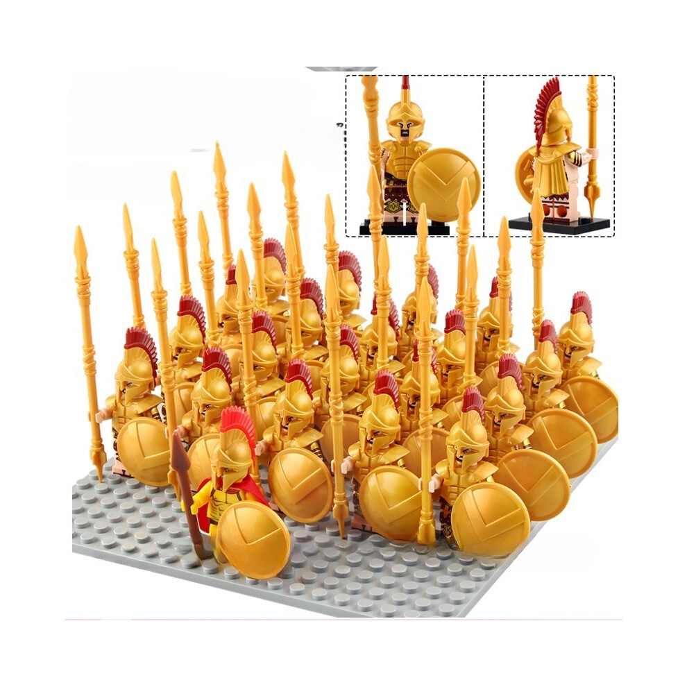 Enekio 21Pcs Medieval Roman Warriors Spartan Warriors Minifigures Kids Toys Fit Lego