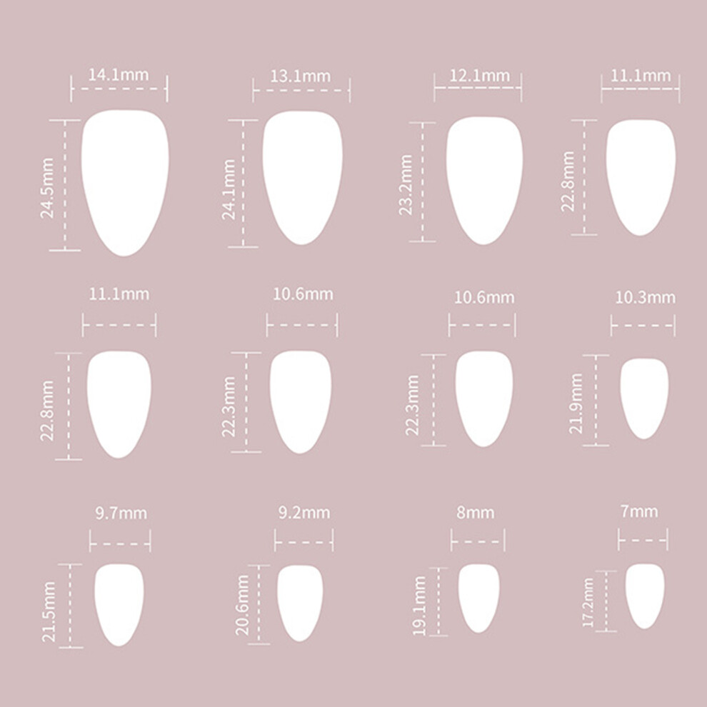Dachuang Beauty Gold Glitter Almond Press On Nails - 50 Char