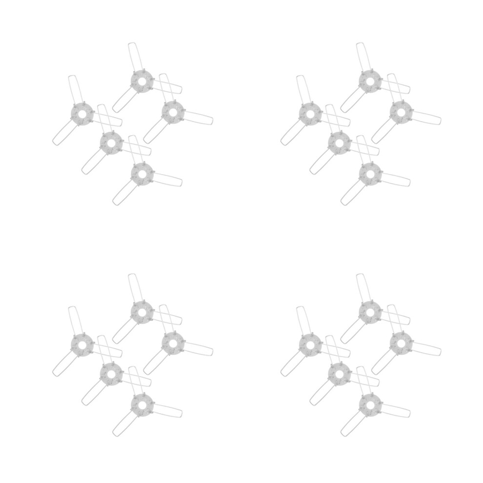 20Pcs Silver Lamp Shade Clip-On Spring Clamps Adjustable Lamp Hardware 3713486964427