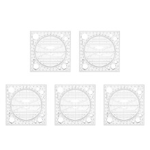 5Stk Vielseitiges Transparentes Zirkel- Und Lineal-