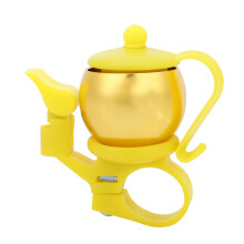 Bike Bell with Charming Teapot Design, Aluminum & Plastic Cycling Bell for Enhanced Safety and Audible Alert, Lightweight and Easy to Install on Most