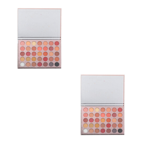 2Stk Eyeshadow Compact Bunt 35 Töne Pigmentiert Makeup