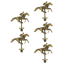 5Stk Klassische Goldene Metall Pferde Für Brettspiel Ersatz