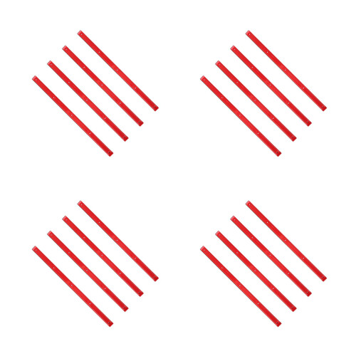 16Pcs Red Plastic Skateboard Guards Durable Rails for Daily Riding
