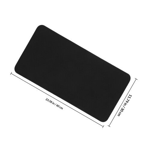 Tapis De Noir Grand Format Cuir Portable Surface Lisse 1