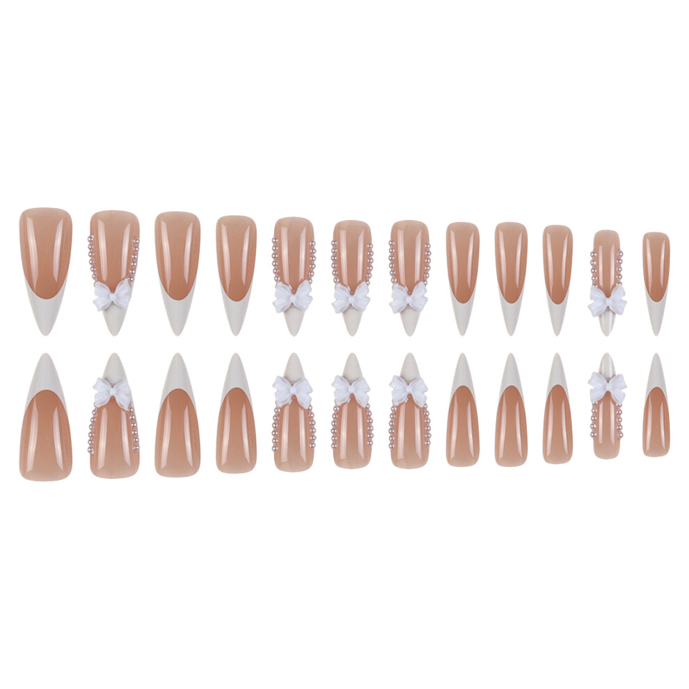 Phui-Pet-Supplies Eco-Friendly White-Tip Fake Nails For Women