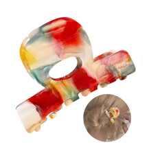 (Vibrant Color) Stylish Retro Women\'s Hair Claw Clips - Non-Slip