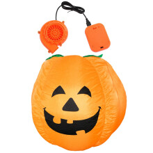 Durable Polyester Material with Waterproof Material Coating, Easy to Inflate & Deflate Halloween Inflatable Pumpkin for Indoor and Outdoor Halloween