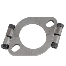 Corrosion Resistant Exhaust Flange Repair Pipe, Anti Scratch Stainless Steel Style Flange Kit with Gasket, Flat Oval Split Design for Quick Fix