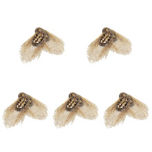 10Stk Glitzernde Quasten Schulterapplikationen Gold Für DIY Mode