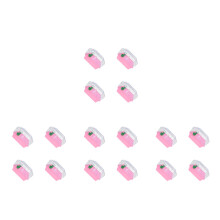 4Stk Kleiner Vogelkäfig Aus Abs+metall Rosa Mit Wasser- Und Futternapf