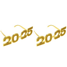 2Paare Stk 2025 Brillen Neujahrs-Party Eyewear Mit