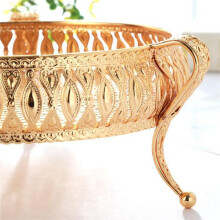 3X Haus Essen Teller Kreative Vintage Obst Platte Tisch Snack Eisen Aufbewahrung Box Oval Teller Gold Obst Korb Schreibtisch Dekor