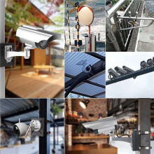 2Set Universellt Vertikalt Stolpmonterat Kamerafäste Väggmonteringsfäste för CCTV-Säkerhetskamera PTZ Dome (D)