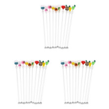 30 St Cocktail Omrörare Dryck Mixer Stick Set Akryl Cocktail Mixer Mixer Bar Tillbehör Swizzle Omrörare