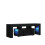 TV Unit Floe 130cm - Black with Gloss Doors and LED Lights 7