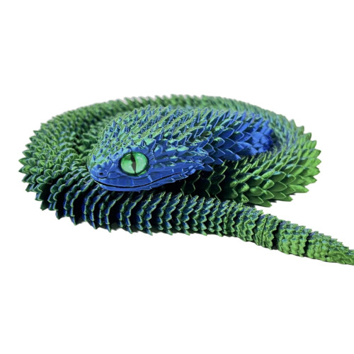 3D Viper Multi-Joint Móvel 3D Snake Flexível Articulado Figura Modelo Presente Presente 3D Presente B