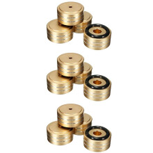 12Pcs 40X20mm Aluminum HIFI AMP Speaker Isolation Stand Turntable DAC Feet Pad (Gold)