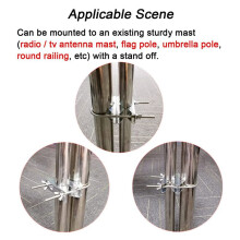 Double Antenna Mast Clamp V Jaw Block with U Bolts Heavy Duty Anti-Rust Mast to Mast Mount Bracket Kit for TV,CB(9 Set)