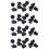 40X Black Rubber 6.35mm Audio Jack PC DVD Microphone Socket Dust Cover 1