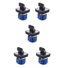 5X 8 Terminals 5 Positions Master Control Rotary Cam 20A Black+