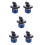 5X 8 Terminals 5 Positions Master Control Rotary Cam  20A Black+ 1