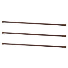 3X Extendable Tringles À Treillis pour Rail de Rideau À Tension Nette de Ressort Télescopique, 70 - 120cm, Couleur Bois