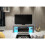 TV Unit Floe 130cm - Dark Grey with Gloss Doors and LED Lights 4