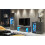 TV Unit Floe 130cm - Dark Grey with Gloss Doors and LED Lights 6