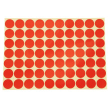 3 Set 19mm Circles Round Code Stickers Self Adhesive Sticky Labels Red