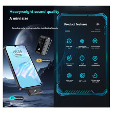 Microfono Lavalier Wireless SX22 1 In 2 con Scomparto Display, Acquisizione del Suono Nitida, Riduzione Intelligente del Rumore, Microfono